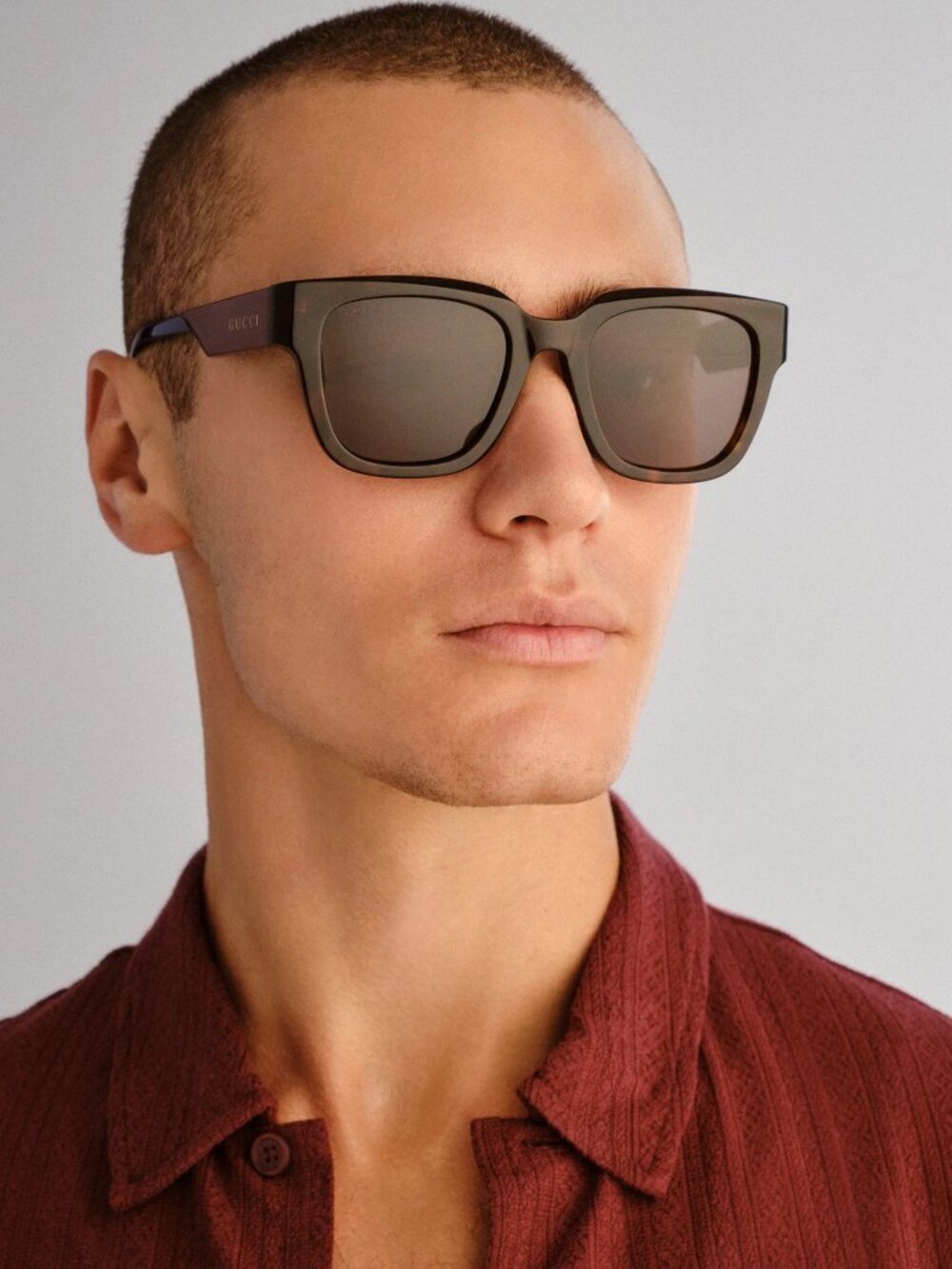 NEW GUCCI SUNGLASSES GG1670SK 002 HAVANA SQUARE MEN GUCCI EYEWEAR